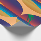 Papier Cadeau Plage de Sunset Tropical Palm Feuille Ocean Waves