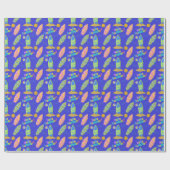 Papier Cadeau Plage de surf été (Plat)