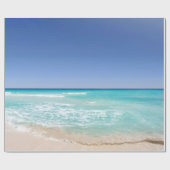 Papier Cadeau Plage de vague de la mer tropicale de Cancun Mexiq (Plat)