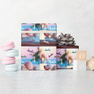 Papier Cadeau Plage d'été personnalisée Élégant