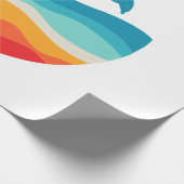 Papier Cadeau Plage Dolphin vintage Retro Summer Time (Coin)