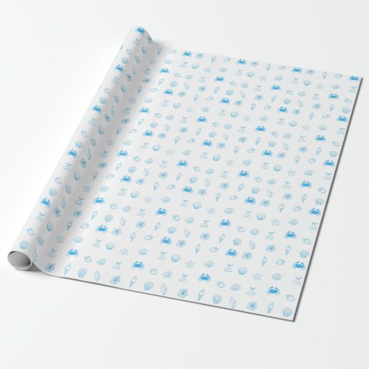 Papier Cadeau Plage grecque minimaliste (Déroulé)
