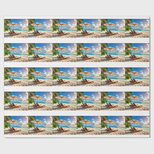 Papier Cadeau Plage incroyable (Plat)