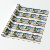 Papier Cadeau Plage incroyable (Déroulé)