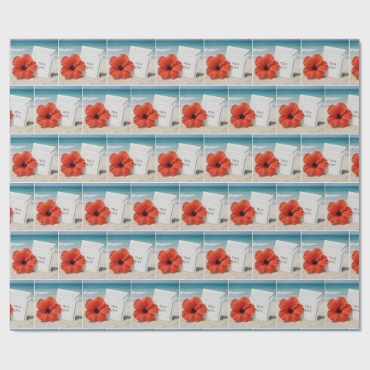 Papier Cadeau Plage Mariage Invitation Formelle Dans Le Sable (Plat)