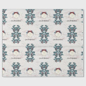 Papier Cadeau Plage Noël Joie Holly Sand Dollar Driftwood (Plat)