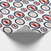 Papier Cadeau Plage Océan Crabes rouges Anniversaire (Coin)