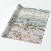 Papier Cadeau Plage océanique aux galets (Déroulé)