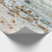 Papier Cadeau Plage océanique aux galets (Coin)