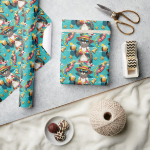 Papier Cadeau Plage pour les amoureux de chats siamois