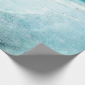 Papier Cadeau Plage Retro - Océan bleu Turquoise côtier Aquarell (Coin)