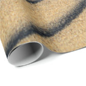 Papier Cadeau Plage sable vagues sable dunes sable (Coin rond)