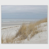 Papier Cadeau Plage sablonneuse et dunes en hiver (Plat)