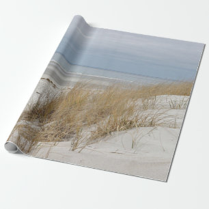 Papier Cadeau Plage sablonneuse et dunes en hiver