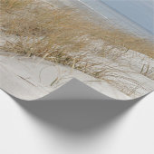 Papier Cadeau Plage sablonneuse et dunes en hiver (Coin)