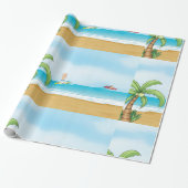 Papier Cadeau Plage tropicale Plage amusante Été Océan (Déroulé)