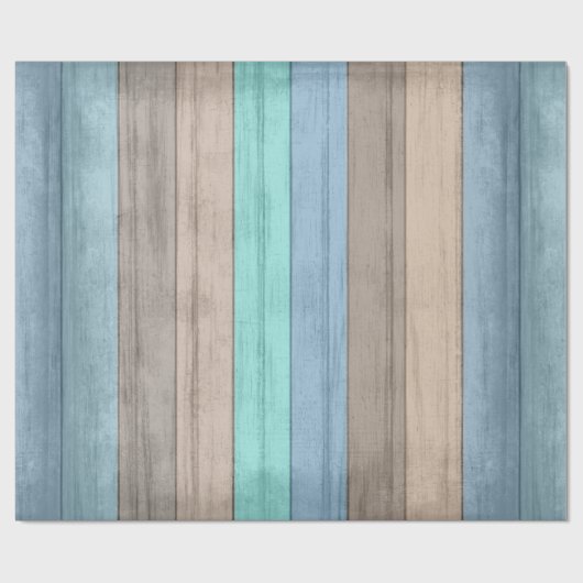 Papier Cadeau Plage tropicale rustique (Plat)