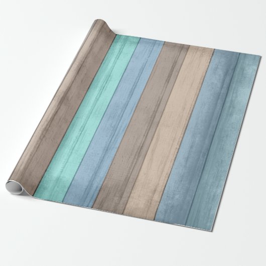 Papier Cadeau Plage tropicale rustique (Déroulé)