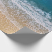 Papier Cadeau Plage tropicale Turquoise Bleu Mer Floride (Coin)