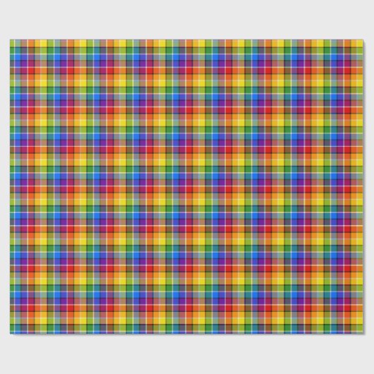 Papier Cadeau Plaid arc-en-ciel (Plat)