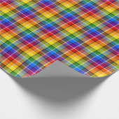 Papier Cadeau Plaid arc-en-ciel (Coin)