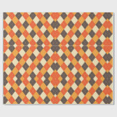 Papier Cadeau Plaid Argyle d'Automne (Plat)