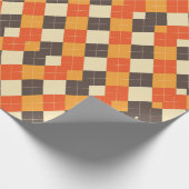 Papier Cadeau Plaid Argyle d'Automne (Coin)