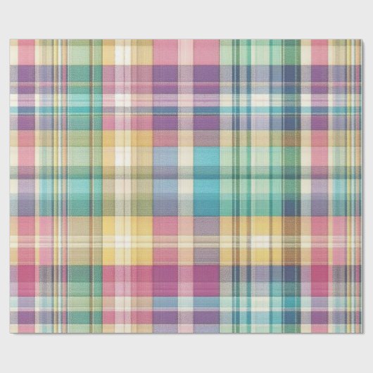 Papier Cadeau Plaid au printemps/Pâques/tartan (Plat)
