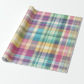 Papier Cadeau Plaid au printemps/Pâques/tartan (Déroulé)