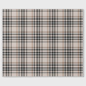 Papier Cadeau Plaid beige (Plat)