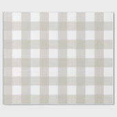 Papier Cadeau Plaid beige de Buffalo de mastic (Plat)