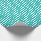 Papier Cadeau Plaid bleu Aqua (Coin)