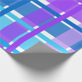 Papier Cadeau Plaid bleu et pourpre de guingan (Coin)