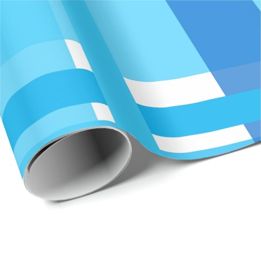 Papier Cadeau Plaid bleu et pourpre de guingan (Coin rond)