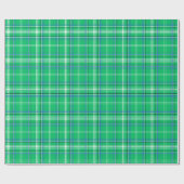 Papier Cadeau Plaid bleu et vert (Plat)