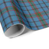 Papier Cadeau Plaid bleu rouge vert Tartan (Coin rond)