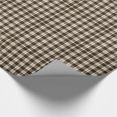 Papier Cadeau Plaid Brown de guingan (Coin)