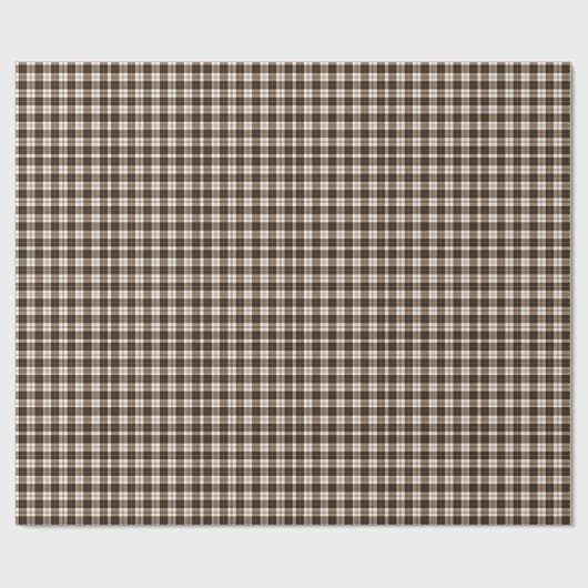 Papier Cadeau Plaid Brown de guingan (Plat)
