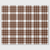 Papier Cadeau Plaid Brown et blanc|Grand Motif| (Plat)