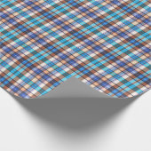 Papier Cadeau Plaid Brown & Turquoise (Coin)