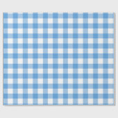 Papier Cadeau Plaid Buffalo Bleu et Blanc (Plat)