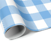Papier Cadeau Plaid Buffalo Bleu et Blanc (Coin rond)
