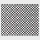 Papier Cadeau Plaid Buffalo Noir et Blanc (Plat)