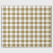 Papier Cadeau Plaid Buffalo Or et Blanc (Plat)