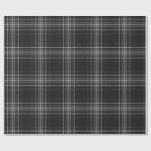 Papier Cadeau Plaid Classic Gris Flannel Lumberjack (Plat)