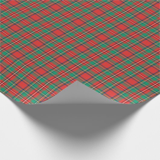 Papier Cadeau Plaid classique de Noël (Coin)