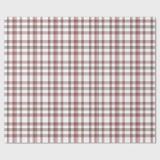 Papier Cadeau Plaid classique de Noël rouge et vert Tartan (Plat)