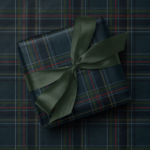 Papier Cadeau Plaid classique de vacances élégant marine Noël