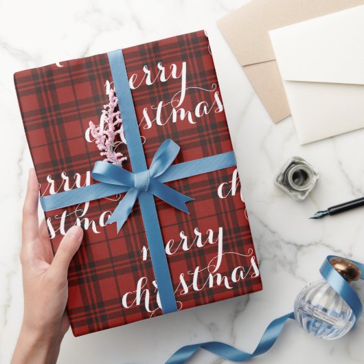 Papier Cadeau Plaid Classique Joyeux Noël Festif - (Cadeaux)