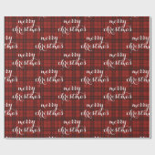 Papier Cadeau Plaid Classique Joyeux Noël Festif - (Plat)